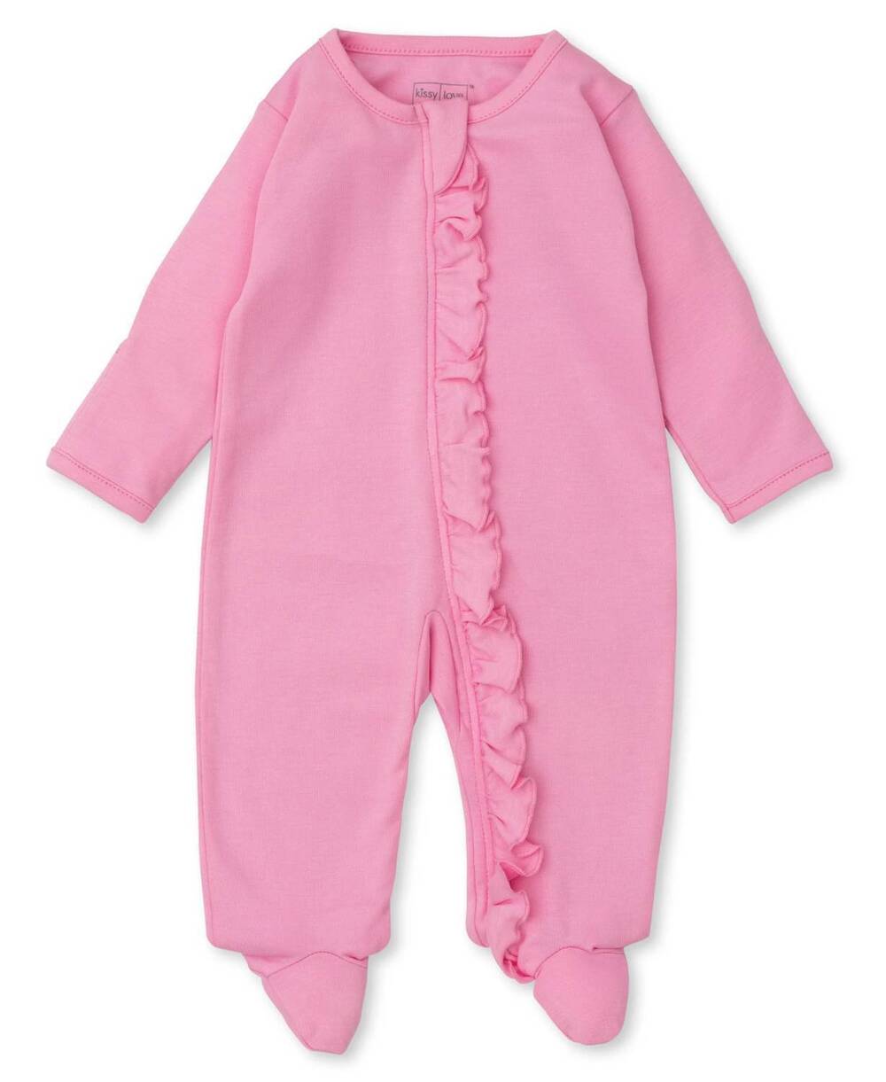 NEW KISSY KISSY kid's whale antics zip-up footie in pink